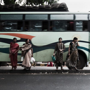 Garment workers and their families.  The people featured in this series are all associated with Bangalore's garment factories.  To women had recently been killed by the factory bus.  Very little compensation was paid to their families.